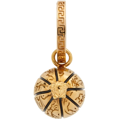 Shop Versace Gold Sphere Charm In 3j000 Gold