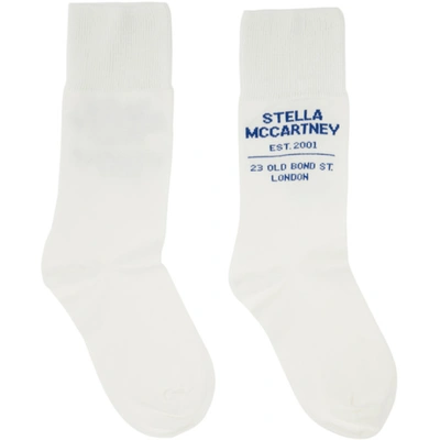 Shop Stella Mccartney White Shared 'obs 23' Socks In 9000 Pure W