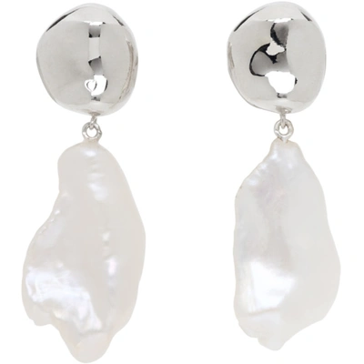 Shop Agmes Silver Pearl Baroque Patrice Earrings