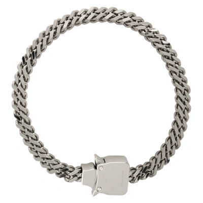 Shop Alyx Silver Mini Cubix Necklace In Gry0002 Sil