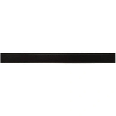 Shop Saint Laurent Black Engraved Buckle Belt In 1000 Black