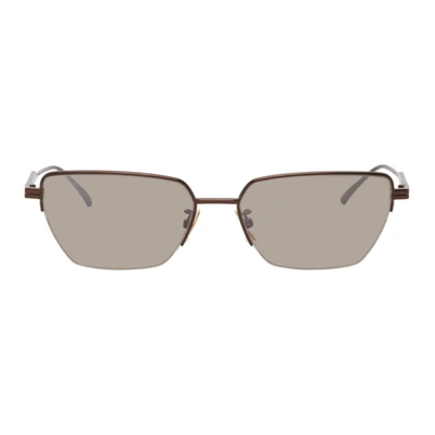 Shop Bottega Veneta Brown Light Ribbon Sunglasses In 003 Brown