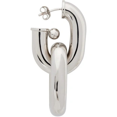 Shop Paco Rabanne Silver Xl Link Hoop Earrings In P040 Silver