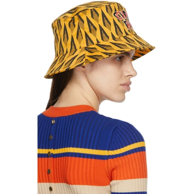 Shop Paco Rabanne Yellow 'ciao Paco' Bucket Hat In V724 Yellow