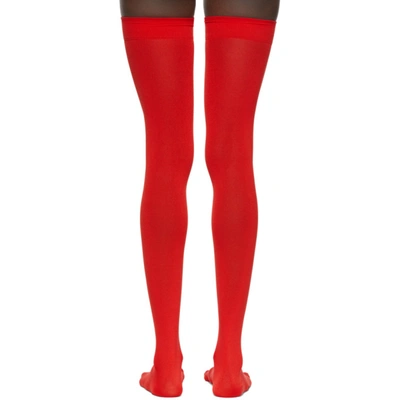 Shop Givenchy Red Three-toe High Socks In 629 Pop Red