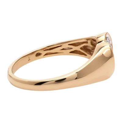 Shop Adina Reyter Gold Diamond Pavé Folded Heart Ring In Gold/diamond