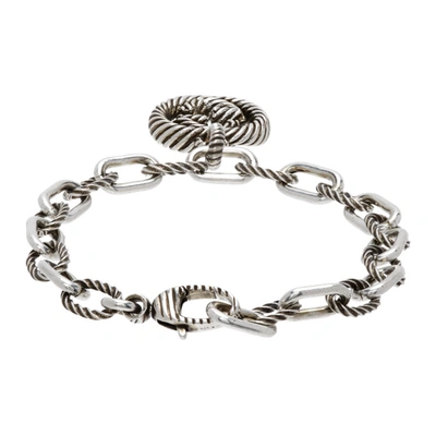 Shop Gucci Silver Interlocking G Bracelet