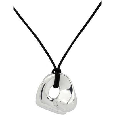 Shop Agmes Black Simone Bodmer Turner Edition Gertrude Necklace In Silver