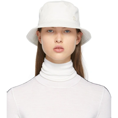Shop Maison Michel White Jason Bucket Hat In Cream