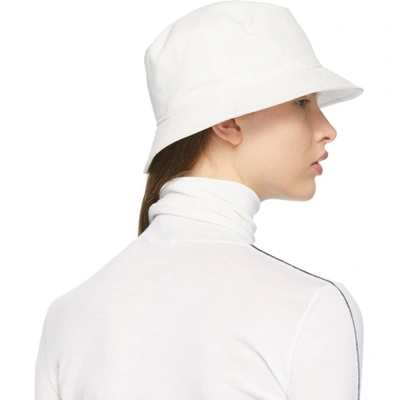 Shop Maison Michel White Jason Bucket Hat In Cream