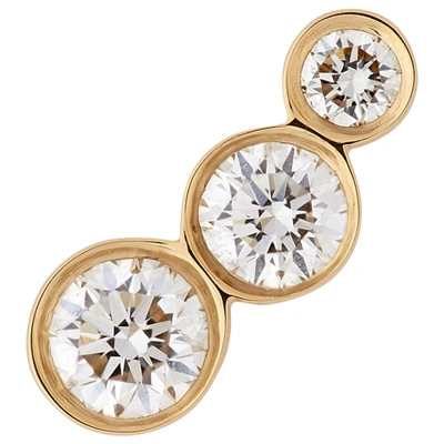 Shop Sophie Bille Brahe Gold Vvs Diamond Croissant Trois Earring
