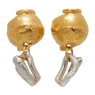 Shop Alighieri Gold 'the Unbearable Lightness' Earrings