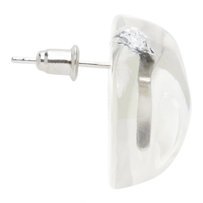 Shop Ader Error White & Silver Button Single Earring