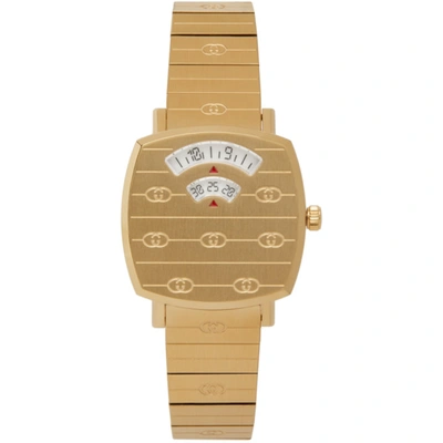 Shop Gucci Gold 27 Mm Grip Watch