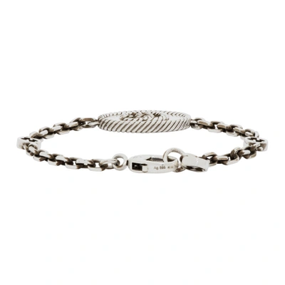 Shop Gucci Silver Gg Marmont Chain Bracelet