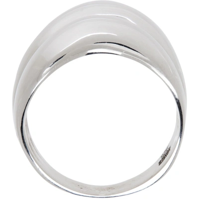 Shop Agmes Silver Double Wave Ring