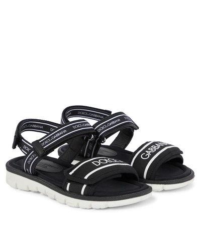 Shop Dolce & Gabbana Logo Sandals In White