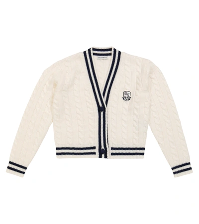 Shop Dolce & Gabbana Wool Knitted Cardigan In White