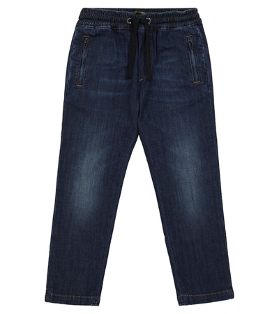 Shop Dolce & Gabbana Stretch Cotton-blend Jeans In Blue