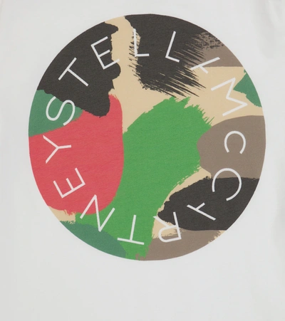 Shop Stella Mccartney Camo Logo-printed Cotton T-shirt In Multicoloured
