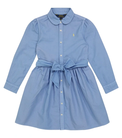 Shop Polo Ralph Lauren Cotton Shirt Dress In Blue