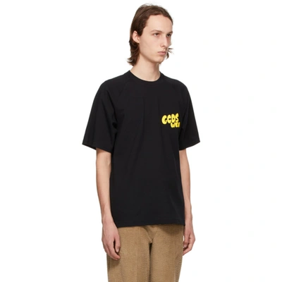 Shop Gcds Black Rick & Morty Edition Raglan T-shirt In 02 Black