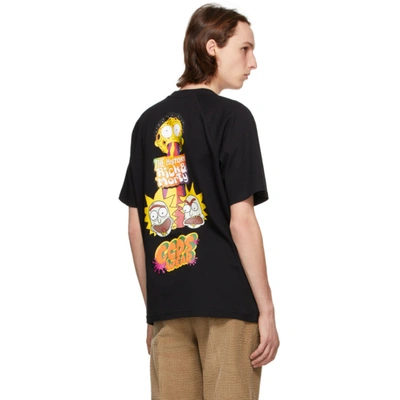Shop Gcds Black Rick & Morty Edition Raglan T-shirt In 02 Black