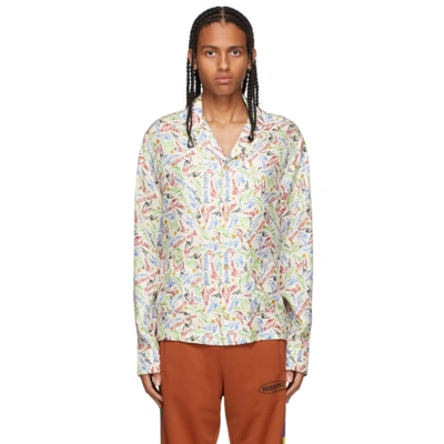 Shop Palm Angels Off-white Missoni Edition Scribble Shirt In Off White