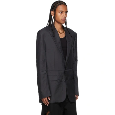 Shop Balenciaga Black Twill Blazer In 1000 Black