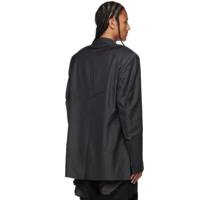 Shop Balenciaga Black Twill Blazer In 1000 Black