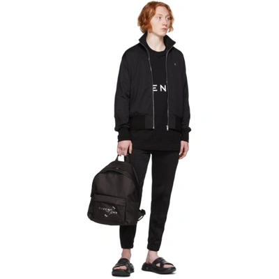 Shop Givenchy Black Webbing Jogger Sweatpants In 001-black