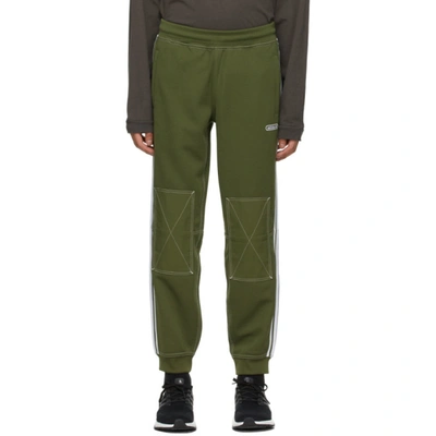 Shop Adidas Originals Khaki Sprt Track Pants In Wild Pine