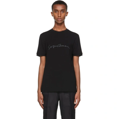 Bageri skive berømt Giorgio Armani Logo-print Slim-fit T-shirt In Black | ModeSens