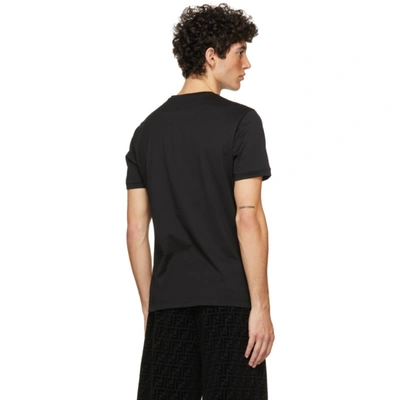 Shop Fendi Black Trompe L'oeil T-shirt In F0qa1 Black