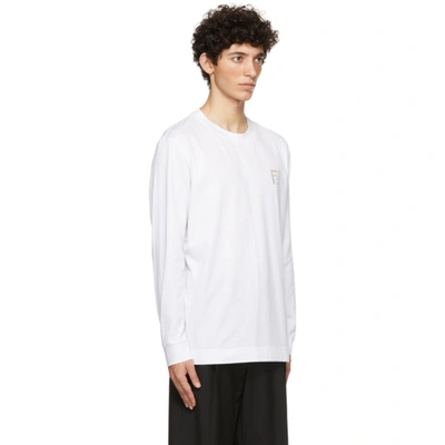 Shop Fendi White 'forever ' Long Sleeve T-shirt In F0qa0 White