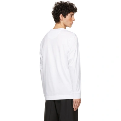 Shop Fendi White 'forever ' Long Sleeve T-shirt In F0qa0 White