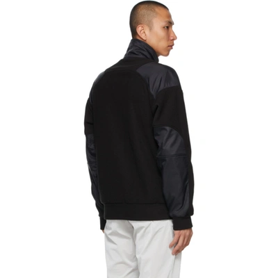 Shop Heliot Emil Black Polar Fleece Jacket