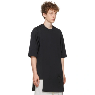 Shop Rick Owens Black Champion Edition Mesh Toga T-shirt In 09 Black