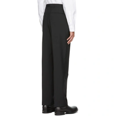 Shop Valentino Black Mohair & Wool Trousers In 0no Nero