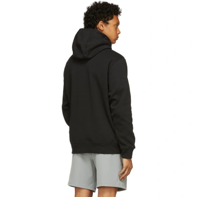 Shop Nike Black Fleece Sportswear Club Full-zip Hoodie In Black/black/white