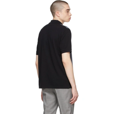 Shop Comme Des Garçons Homme Deux Black & Grey Fred Perry Edition Colorblocked Polo In 1 Blk/grey