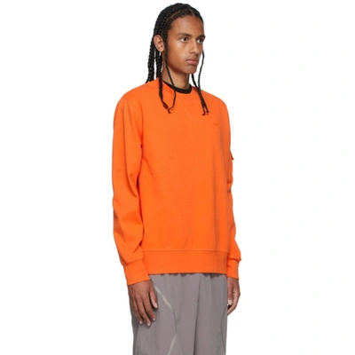 Shop A-cold-wall* Orange Essential Compass Pocket Sweatshirt In Puffin Orange