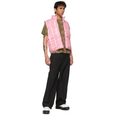 Shop Marc Jacobs Pink Heaven By  Puffer Vest In 690 Pink Multi