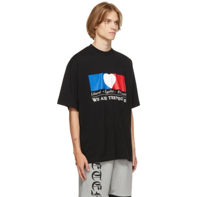 Shop Vetements Black 'we Are The People' Logo T-shirt