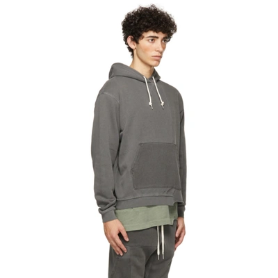 Shop John Elliott Black Reconstructed Vintage Hoodie In Washed Black