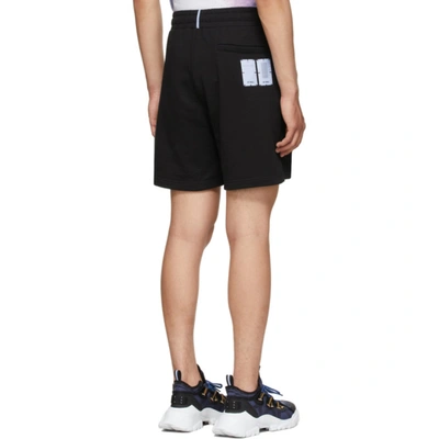 Shop Mcq By Alexander Mcqueen Black Sweat Shorts In 1000 Darkest Black