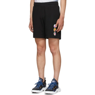 Shop Mcq By Alexander Mcqueen Black Sweat Shorts In 1000 Darkest Black
