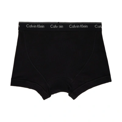 Shop Calvin Klein Underwear Three-pack Black Classic Fit Trunk Boxers In 001 Black