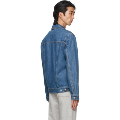 Shop A.p.c. Blue Denim Charles Jacket In Iaa Blue