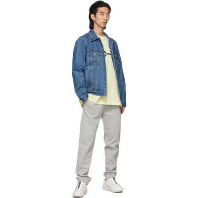 Shop Apc Blue Denim Charles Jacket In Iaa Blue